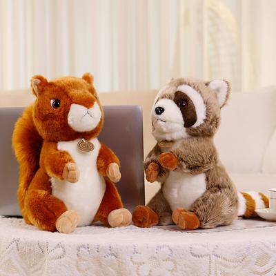 Sevimli Sincap Peluş Oyuncak Rakun Bebek Çocuklar Kızlar için Doğum Günü Hediyesi Ev Dekorasyonu Peluş Sincap Peluş Rakun
