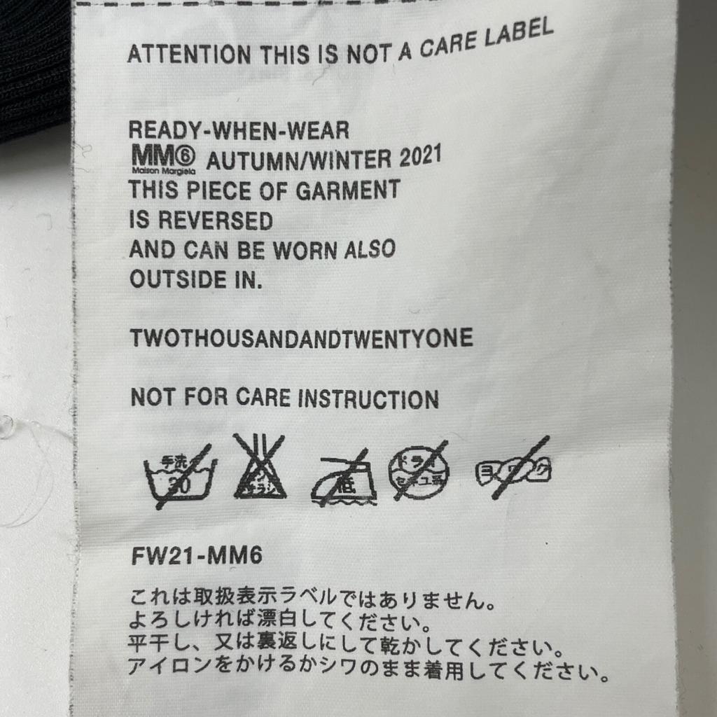 MM6 Black 21AW S62CT0158 Reversible Hoodie Dress dress L blackUsed