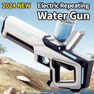 Pistole ad acqua elettriche da spiaggia per esterni, potenti, automatiche, per bambini, regalo per adulti, giocattoli, blaster ad acqua ad aspirazione d'acqua