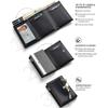 Rfid Blocking Smart Wallet Credit Card Holder Aluminum Metal Case Cardholder PU Leather Pop up Wallets Slim Cardholder for Men
