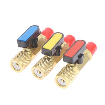 Přímý kulový ventil s vnějším závitem 1/4" na vnitřní závit 1/4", plnicí hadice, příslušenství k rozdělovačům