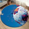 Football Round Area Rug,Carpet Rug for Living Room Bedroom Sofa Playroom Decor,Non-slip Floor Mat