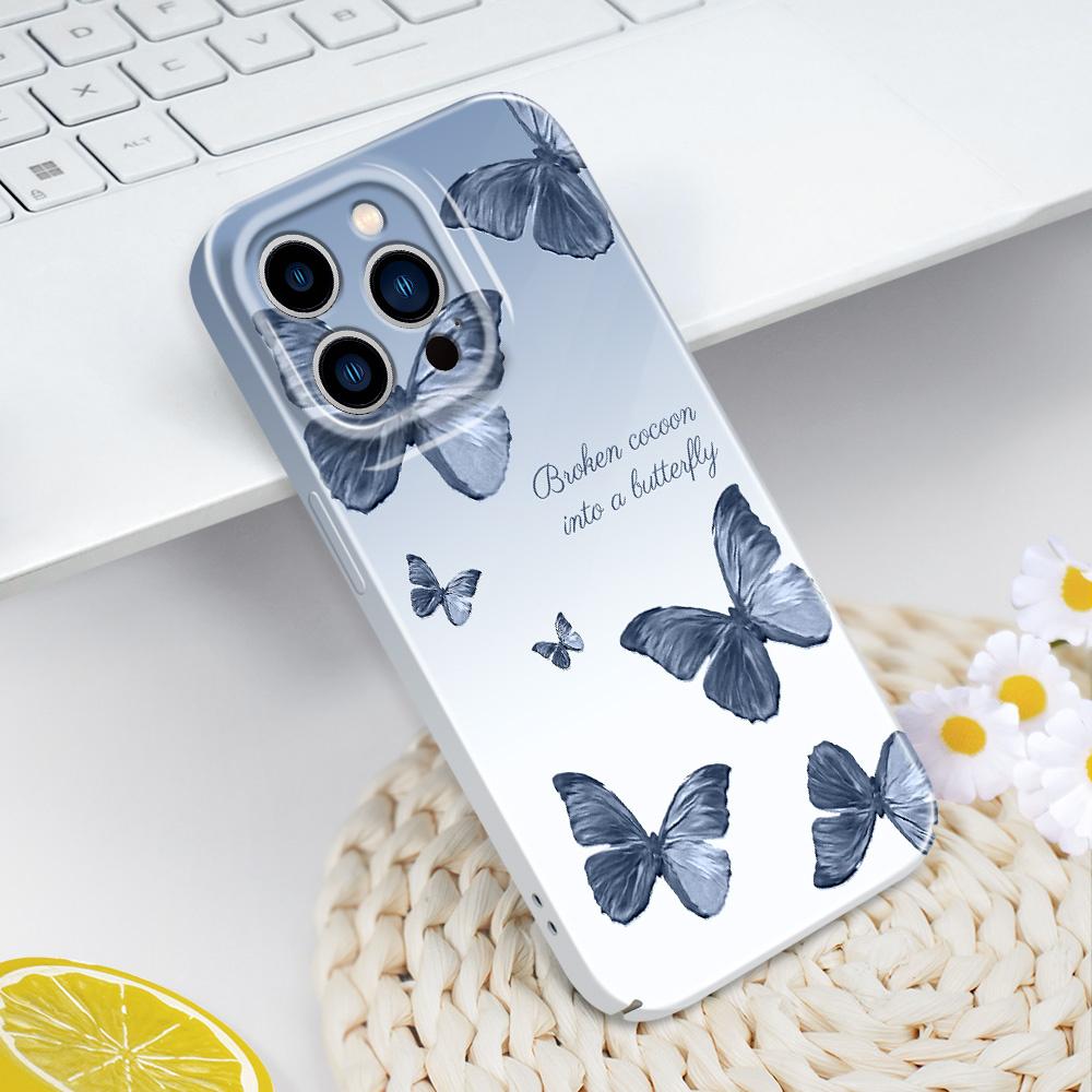 Verleidelijk Vlinder Telefoonhoesje Voor iPhone 13 12 11 7 8 6 6S Plus Pro Max Mini X XS XR SE 2020 2022 Film Harde Cover