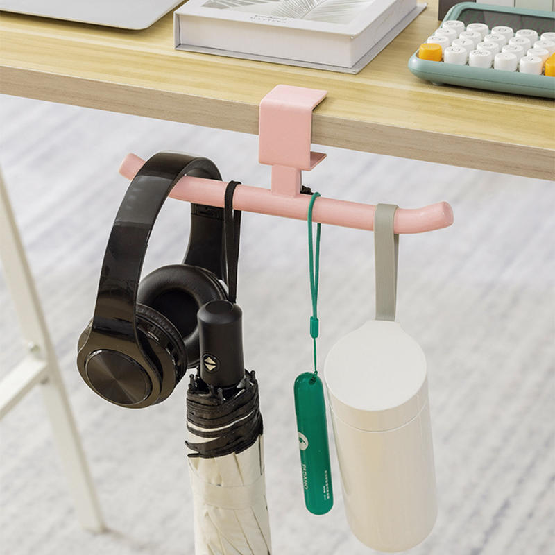 Desk Mount Headphones Holder Adjustable Table Hanger for Bag Purse Table Hanger Hook Clamp-On Under Desk Headphone Hanger Space Saving for Office Home