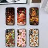 Cute G-Gingerbread M-man Phone Case For Samsung S25,S24,S21,S22,S23,S30,Ultra,S20,Plus,Fe,Lite,Note,10,9,5G Black Cover