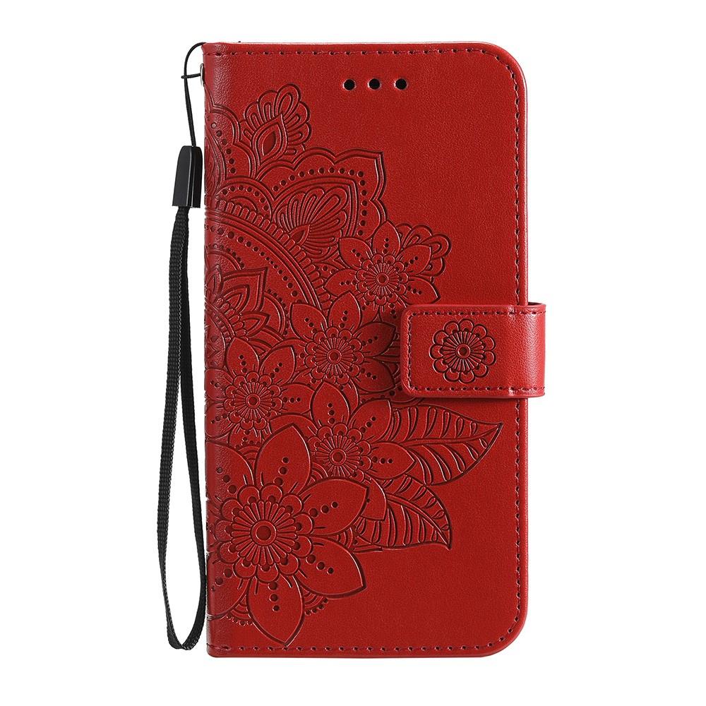 Flip Case for Oppo Reno5 Z / A94 / A95 5G, Mandala, Red