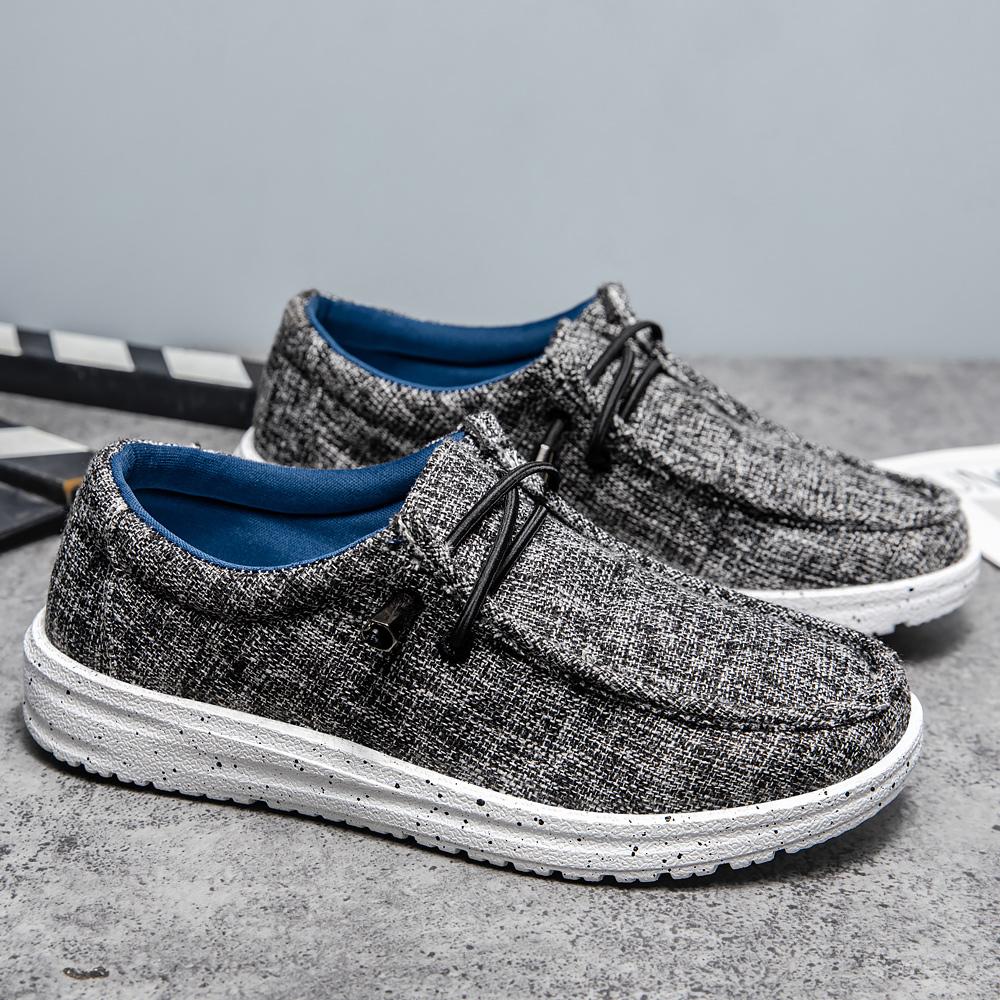 Sneakers traspiranti slip-on in tela da uomo Scarpe antiscivolo