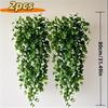 2 Pcs Artificial Hanging Plants with Perfect Elegant Leaf Touch, Perfect for All Perfect Holiday Scene Layout Decoration, Evergreen and Durable