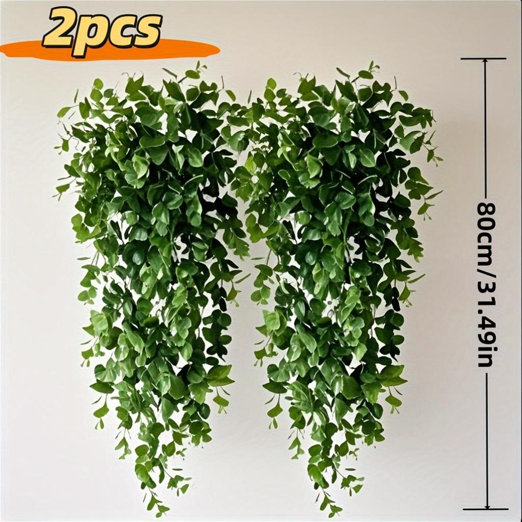2 Pcs Artificial Hanging Plants with Perfect Elegant Leaf Touch, Perfect for All Perfect Holiday Scene Layout Decoration, Evergreen and Durable