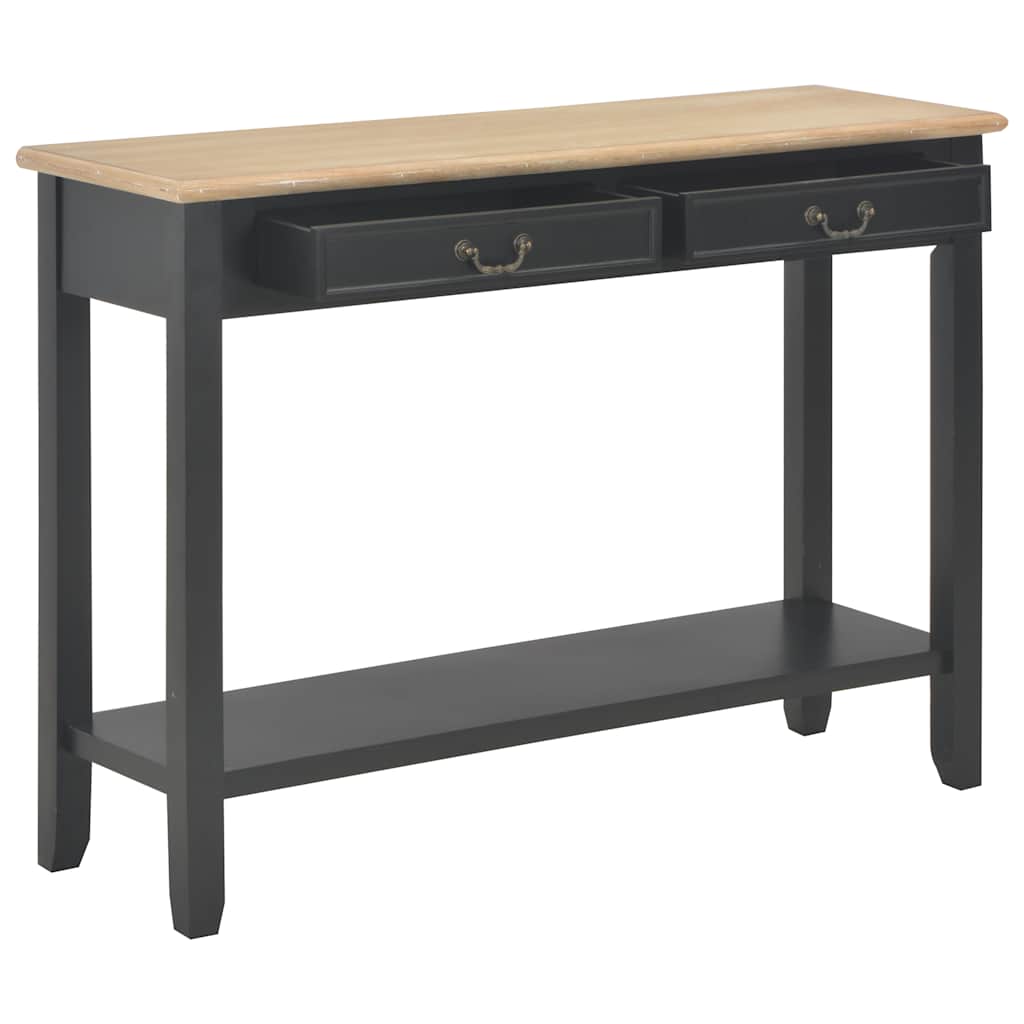 Console Table Black 110 x 35 x 80 cm Wood