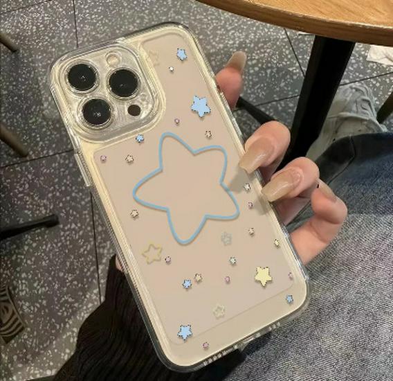 

Transparent Space Shell with Star Design for Apple iPhone 17 Pro Max - Drop-proof Case 13 Pro