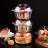 10pcs Cat Head Designed Disposable Plastic Box, Round Cake Box, Single Cake Container, Sandwich Hamburger Fruit Storage Box