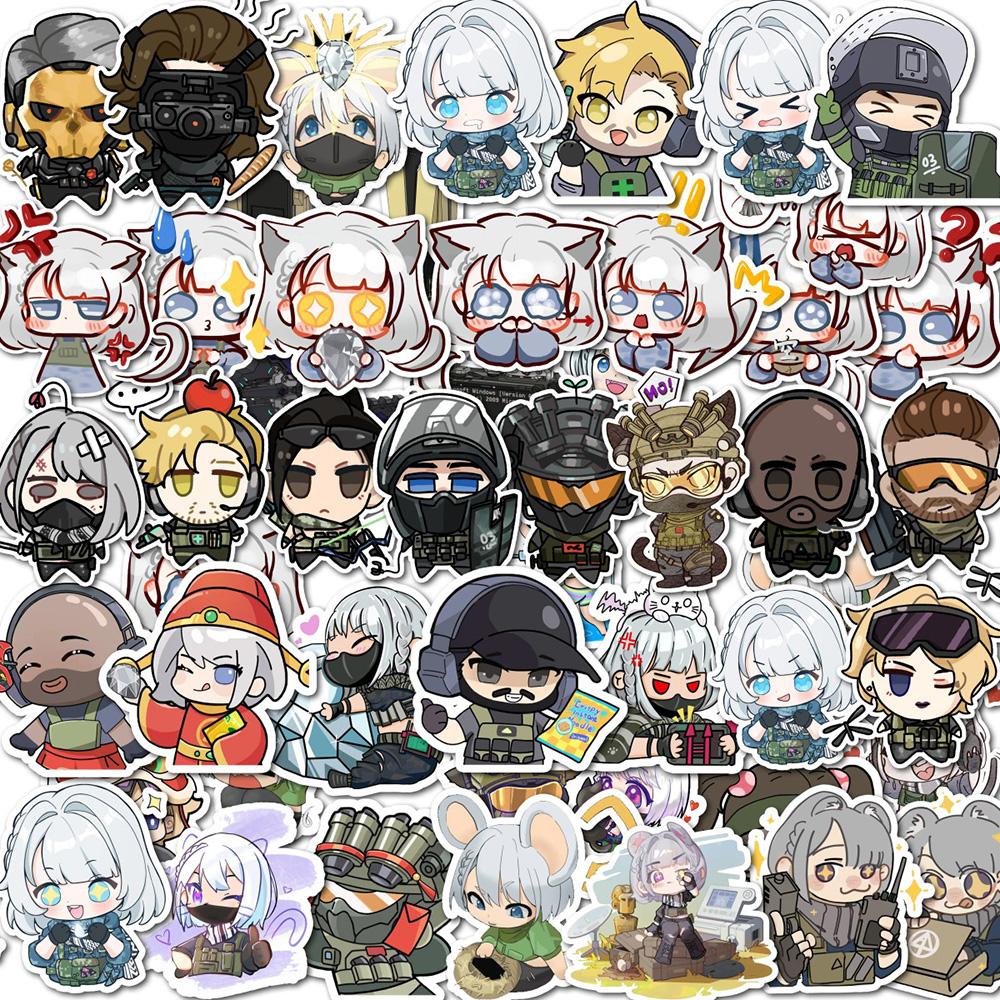 50/100/200This set of Q-version game character stickers features graffiti art inspired by humorous graffiti designs T-43A-1-50Pcs