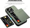 Case For iPhone 16 15 14 13 Pro Max Plus Holder Heavy Duty Protective Dual Layer Shockproof Hidden Card Slot Slim Wallet Cover