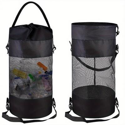 1PC Outdoor Camping Large Garbage Storage Portable And Easy To Clean Hung Portable Mesh Ship Garbage Bin