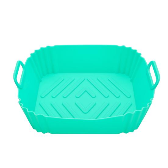 Silikonové vložky do horkovzdušné fritézy Čtvercový pekáč Opakovaně použitelný koš do horkovzdušné fritézy Kuchyňský vařící gadget pro horkovzdušnou fritézu