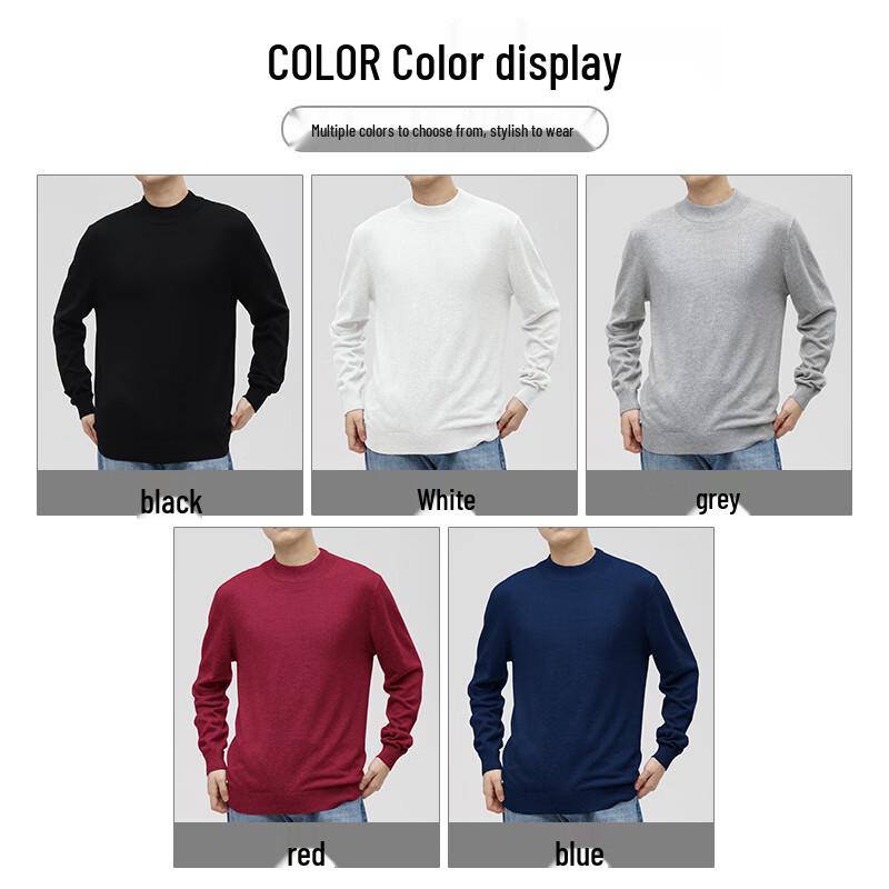 JEANSWEST Men's Casual Mock Neck Pullover Sweater