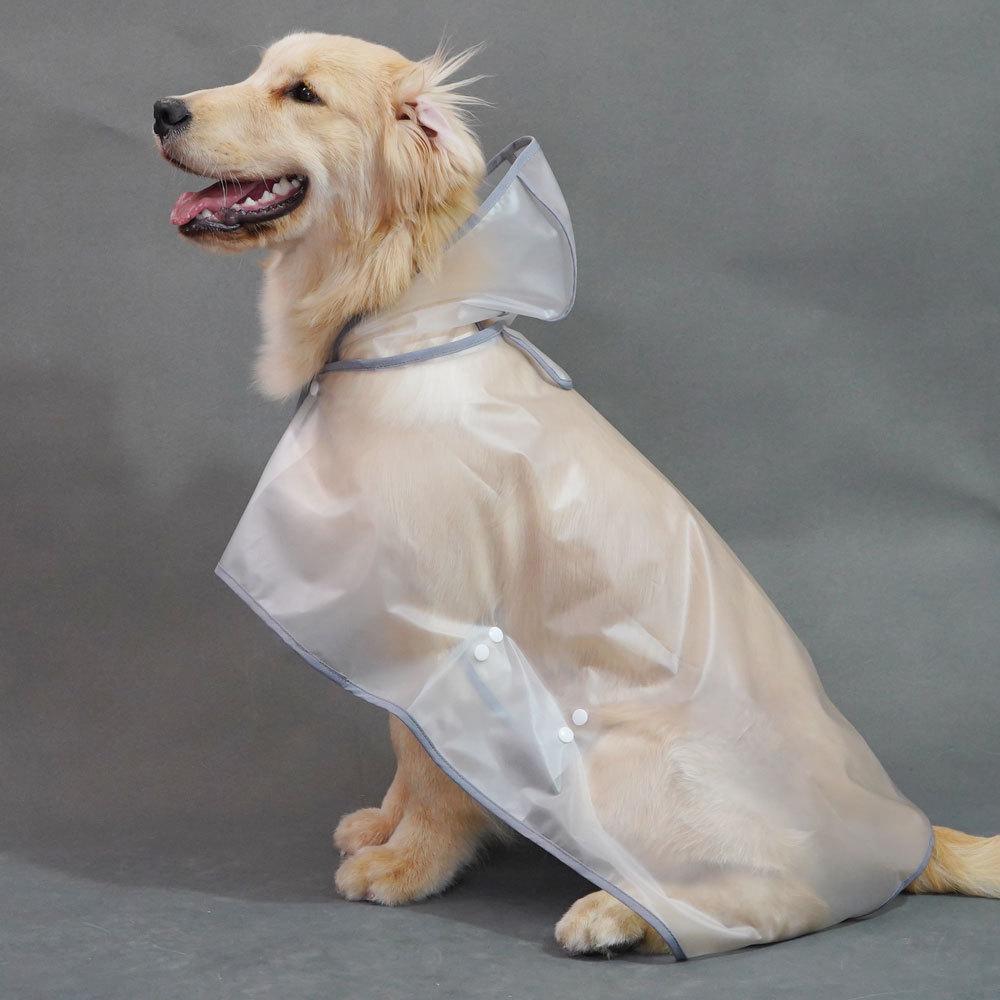 Transparent TPU Dog Raincoat Large Dog Universal Alaska Dog Clothing Large Dog Pet Clothing