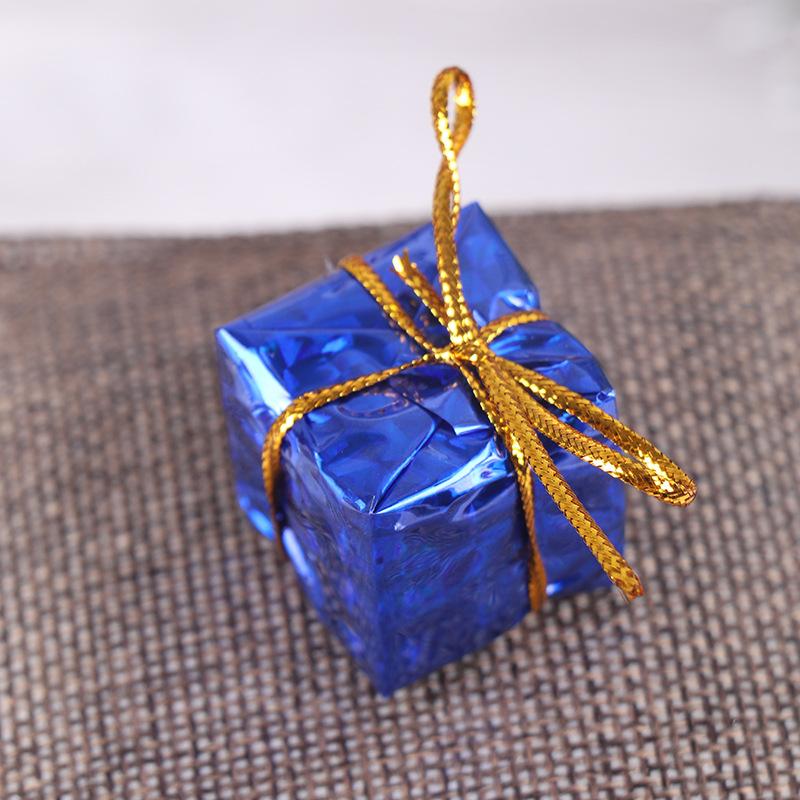 WTEMPO 4 Packs 12PCS/Pack Christmas Decorations 2.5CM Laser Small Gift Bags Christmas Decorations Creative DIY Christmas Tree Decorative Pendants