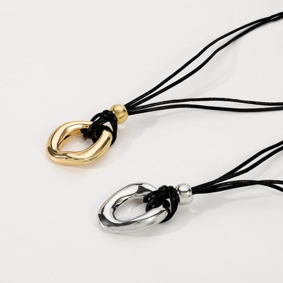 Kvinners Anheng Halskjede Fuskelskinn Justerbart Irregulært Sirkelanheng Knyttet Knute Rustfritt Polert Overflate Klubbparty Choker Hals Smykker