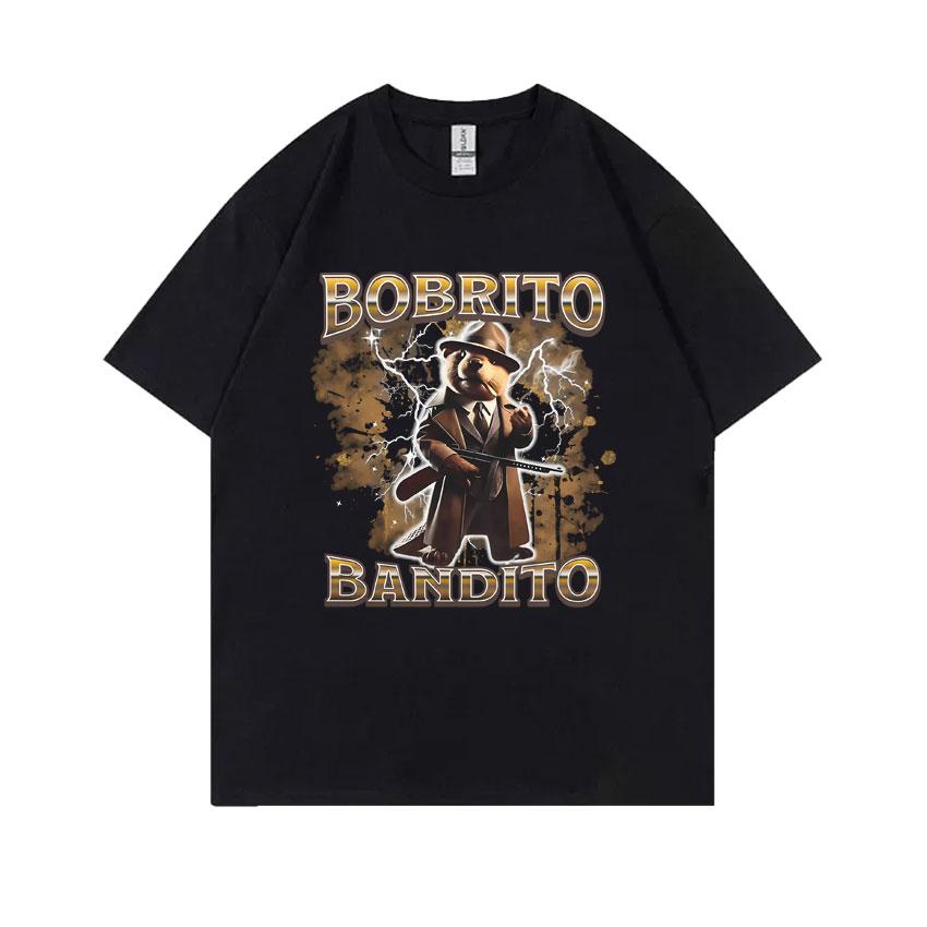 Italian Brainrot Bobrito Bandito T-shirts Capybara Funny Meme T Shirt Men Women's Fashion Casual Humor Oversized Short Sleeve