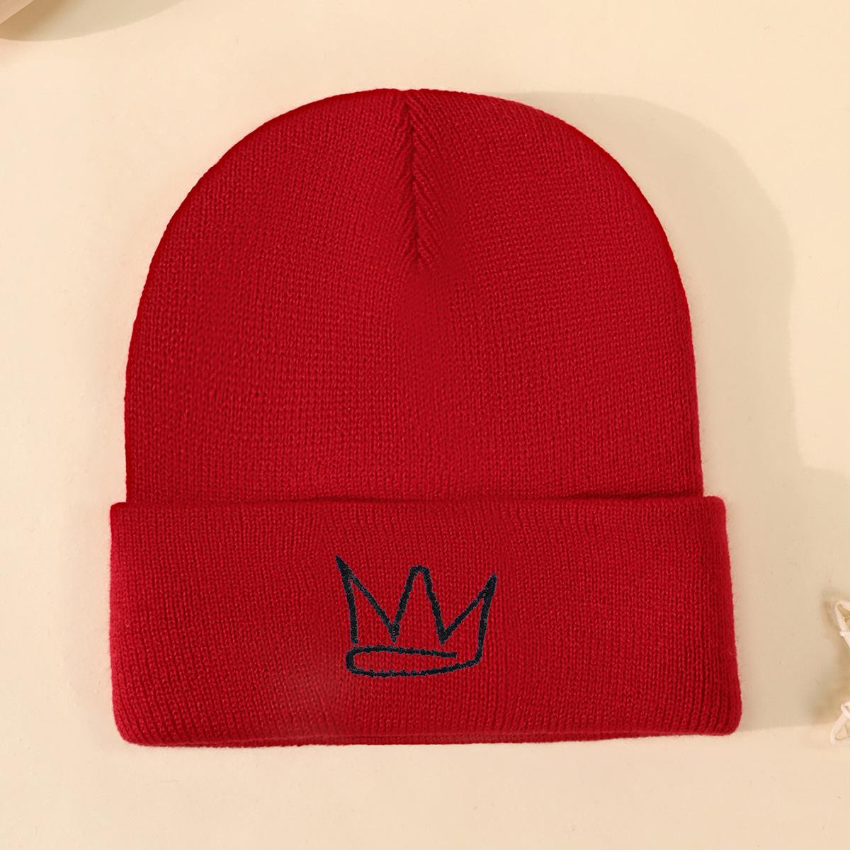 Wool Hat Simple Letters Nyc Men S And Women S Versatile Knitted Wool Hat Outdoor Thermal Cover Ski Hat красный