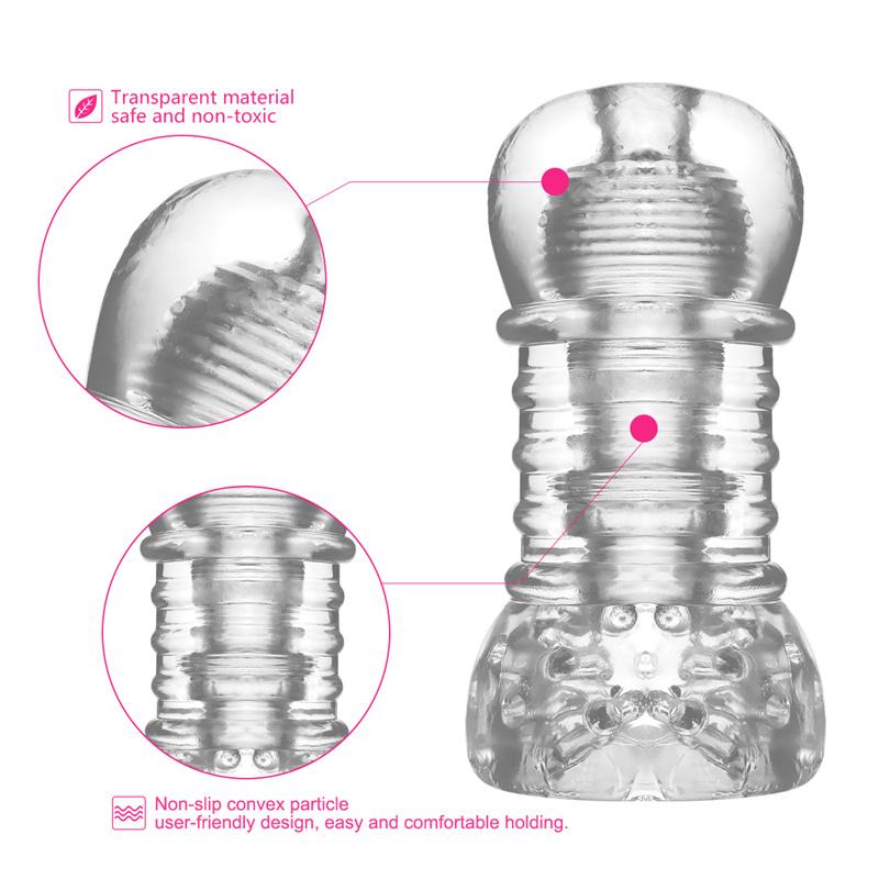 Transparent Airplane Cup Male Exercise Device Masturbation Male Training Famous Device Mold Adult Products
