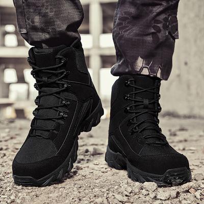 Wasserdichte Wanderstiefel für Herren, leichte Stiefel, strapazierfähige Outdoor-Kletterstiefel für Herren, Halbsaison-Kampfstiefel, große Größe