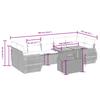 8-teiliges Gartensofa-Set mit Kissen Beige Poly-Rattan