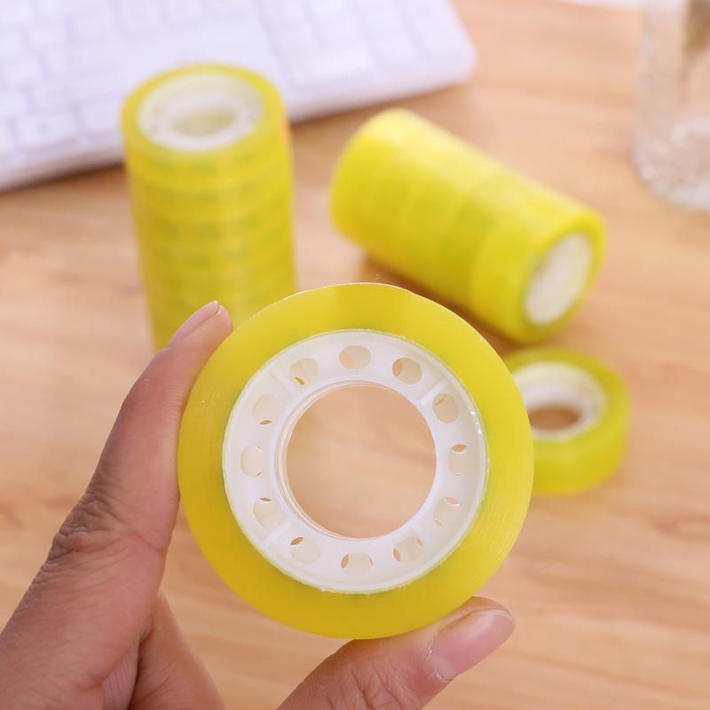 Büro-Briefpapier Transparentes Klebeband 12 mm Verpackungsversiegelung Kleines Klebeband 30 m Transparentes Klebeband Schulbedarf Studenten-Briefpapier