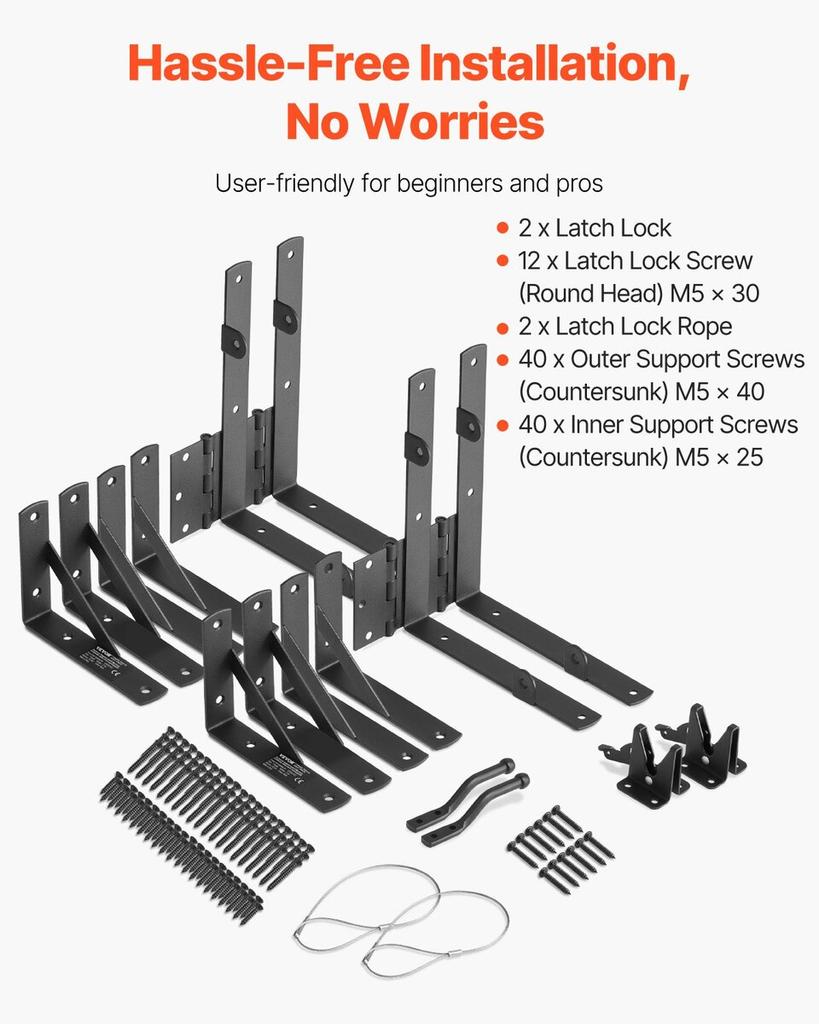 Torwinkelhalterung 2 Sätze Anti-Durchhängen Torrahmen Hardware-Kit Schwarz