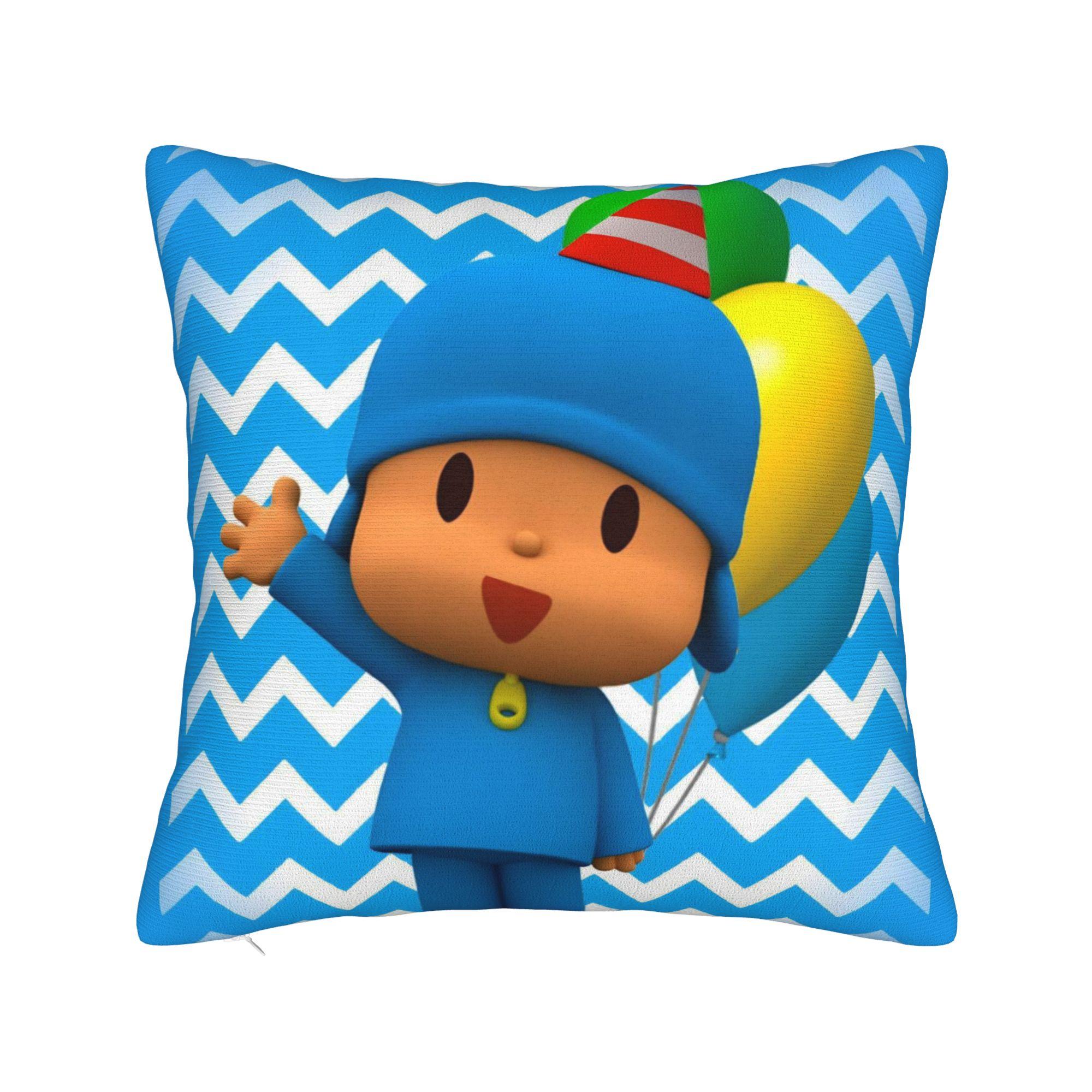 

Pocoyoes Cartoon Comdy Pillow Cover Stuff Printed Cushion Cover Decor Pillow Case Cover Bed Multiple Sizes 12x12Inch