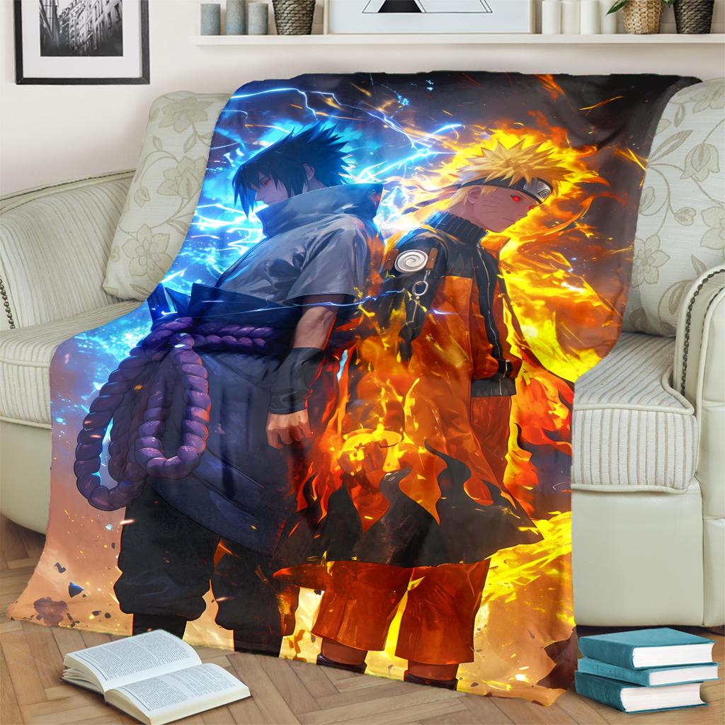 Anime-Print Blanket Warm Comfortable Flannel Blanket for Bedrooms, Sofas, Beds, Chairs, Picnics, Travel -LXR75