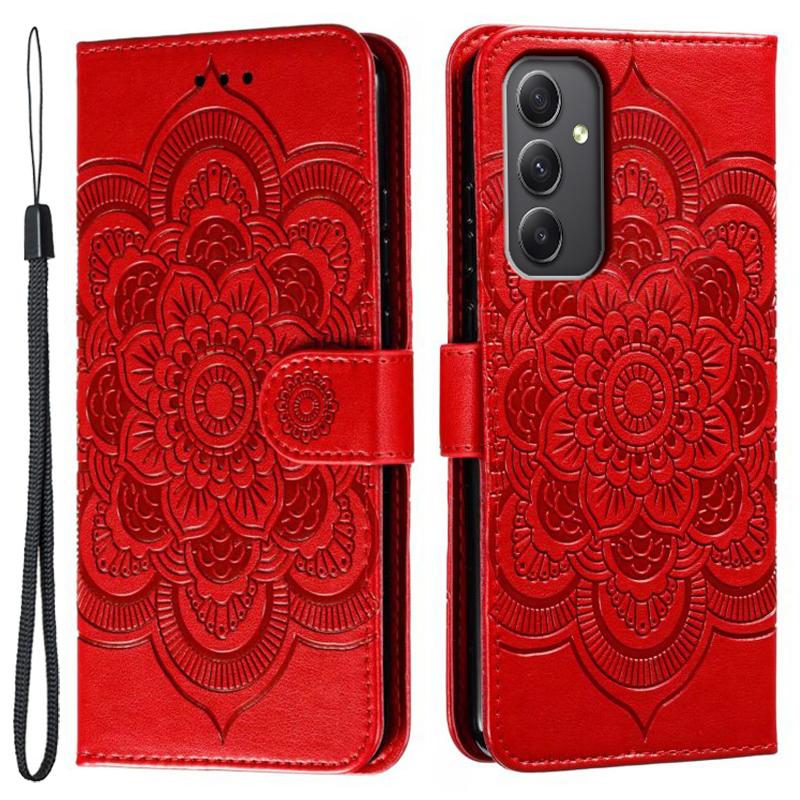 For Samsung Galaxy A35 5G Case PU Leather Mandala Imprinted Design Wallet Phone Cover