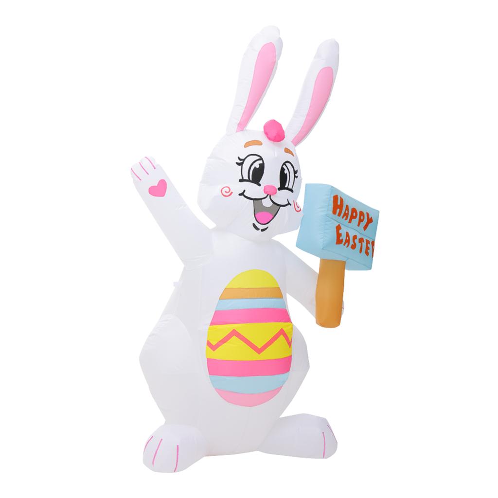 Easter Inflatable Bunny LED Lights Luminous Holiday Venue Decoration