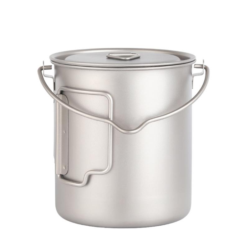 Tragbare Kompakte Camping Tasse Topf mit Spork Aufbewahrungstasche Outdoor Kochgeschirr für Rucksacktouristen Camper