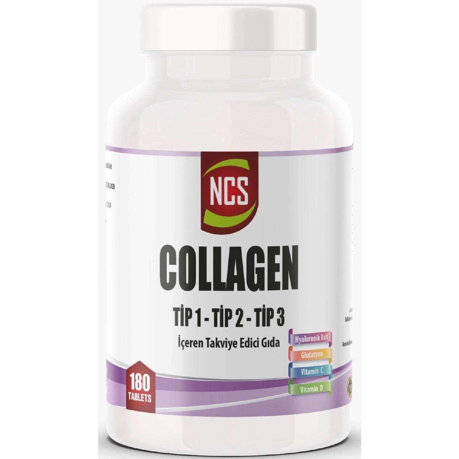 

180 Tablets Hydrolyzed Collagen (type) Type (type) 1-2-3 Hyaluronic Acid Vitamin C Glutathione