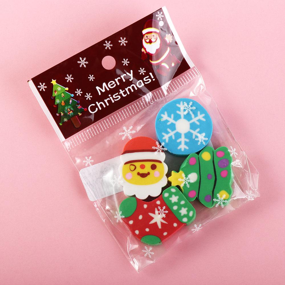 Funny Christmas Erasers Kawaii Christmas Eraser Set Stationery Prize Gift  Primary School Student