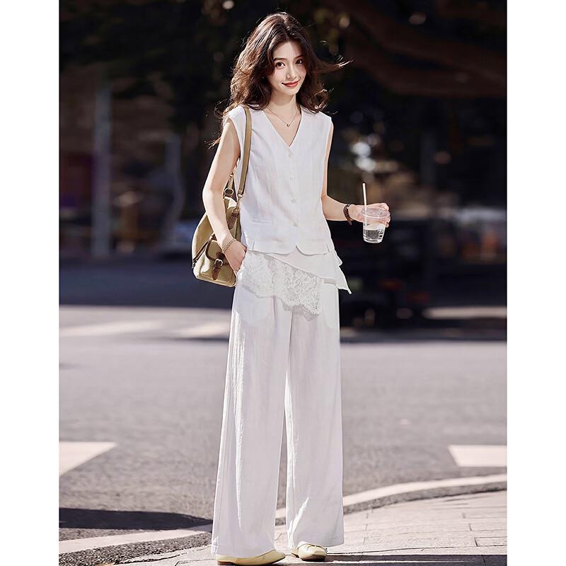 Elegant Lyocell Vest Two-Piece Set