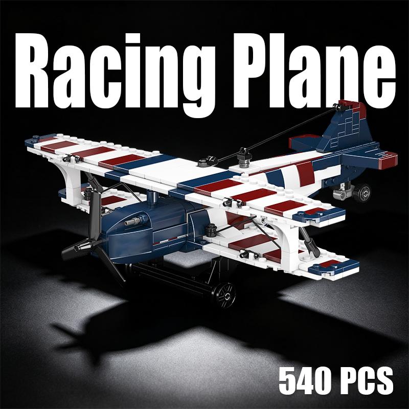 Premium-Quality Biplane Premium-Quality Propeller First-Class Racing First-Class Aircraft Premium-Quality Construction High-Standard Block Model