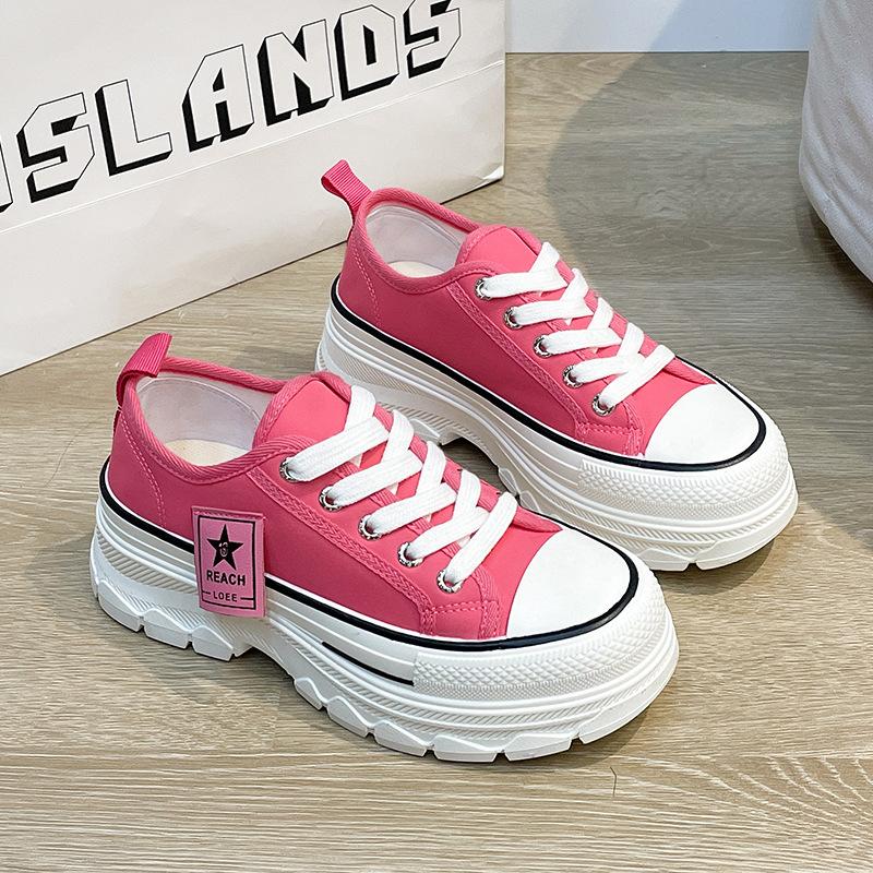 

Туфли на платформе Muffin, женская обувь, новинка 2025 года, весна-лето, увеличение высоты, печенье знаменитостей из Интернета, повседневная обувь, обувь для досок 40