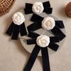 Elegant Camellia Bow Brooch - Retro Versatile Fashion Pin for Women