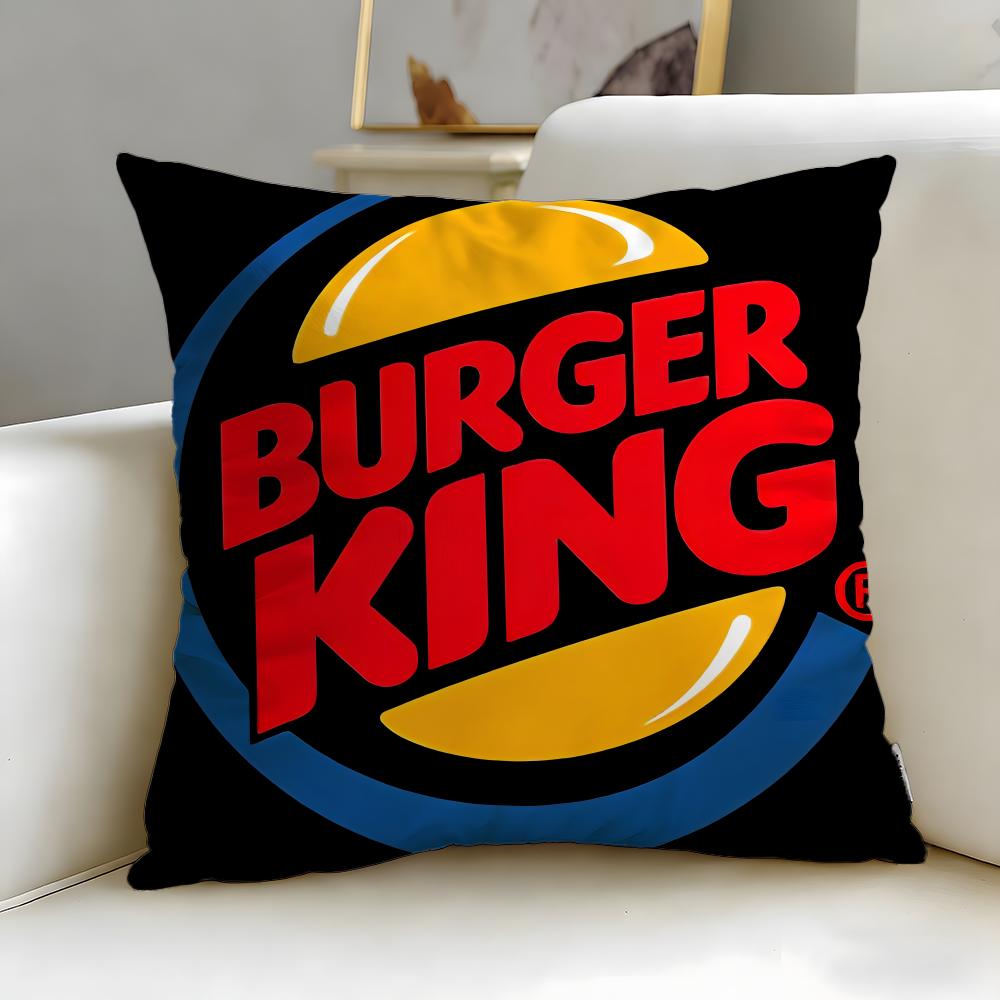 

Классический бренд фаст-фуда Burger King Наволочка Мягкая Легко стирающаяся Наволочка Универсальная для Дивана Кровати Путешествий и Офиса 30X30cm