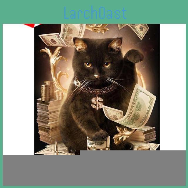 Diy Diamond Painting Money 5d Cat Embroidery Full Round Diamond Cross Stitch