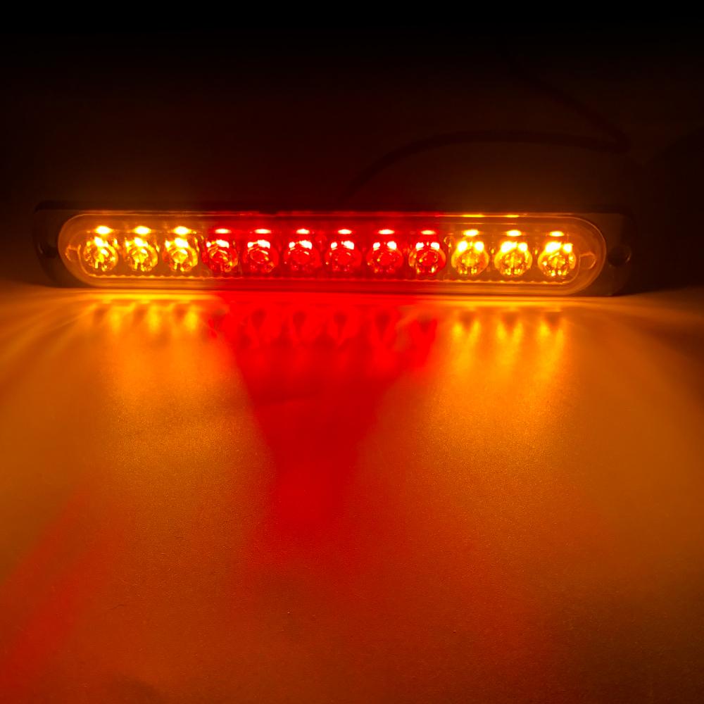12 LED Strobe Warning Light  Police Lights Tail Lamp Led Side light 18 Flashing Modes for Car Truck Light 12V 24V White Yellow