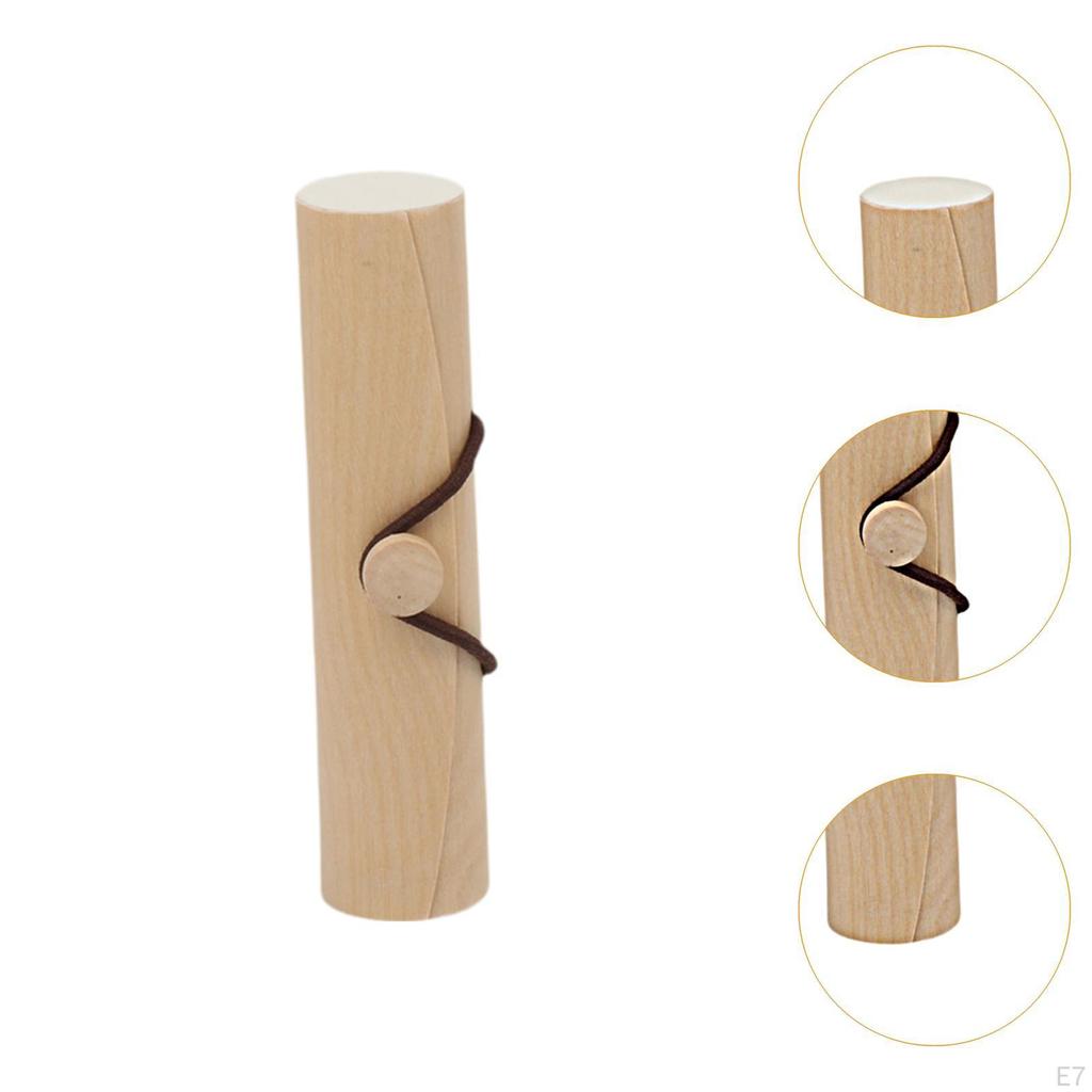 Ręcznie robione drewniane pudełko do przechowywania okularów i biżuterii z zamknięciem na sznurek