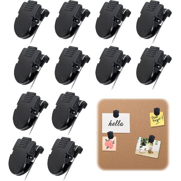 12 Pcs Cubicle Clips for Fabric Walls, Durable Plastic Cubicle Wall Clips and Cubicle Wall Hangers for Pictures, Sturdy Cubicle P for Office