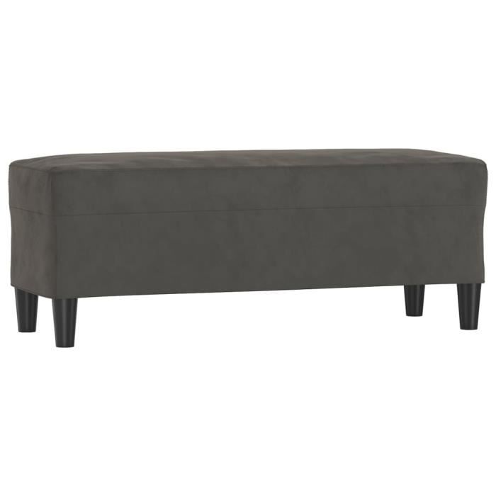 349422 vidaXL Bench Dark Grey 100x35x41 Cm Velvet