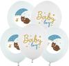 Balony Pastelowe Baby Boy Shower Miś Mix  5Szt.