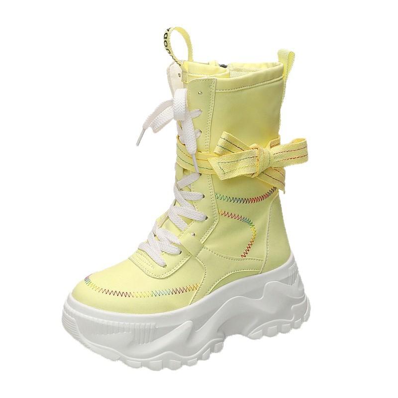 Autumn new thick-soled muffin bottom versatile niche high-top popular women's Internet celebrities ins super fire short boots Martin boots